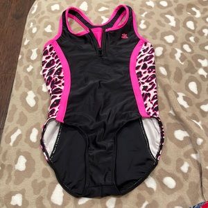 Cheetah print one piece bathing suit